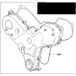 LR038053 | Coperchio - Parte anteriore blocco cilindri, Con Pezzi di Fissaggio, Con guarnizione